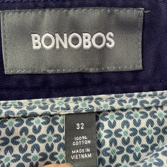 Bonobos Men's Navy Blue Shorts 100% Cotton Size 32 with 9 inch Inseam - Picture 10 of 13
